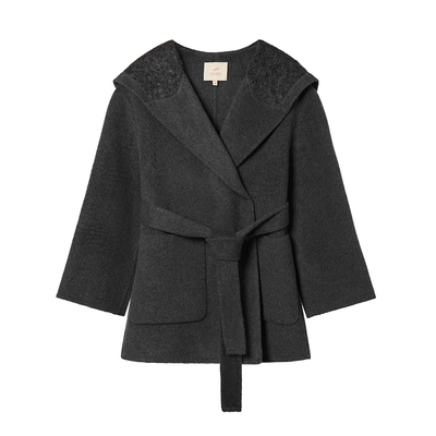 VIEA.ING薇迎灰色小个子毛呢外套