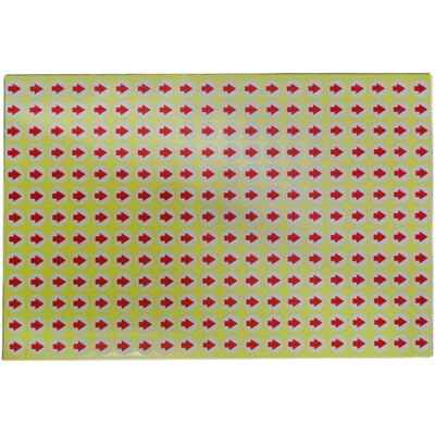 圆形红色小箭头不干胶次品标签