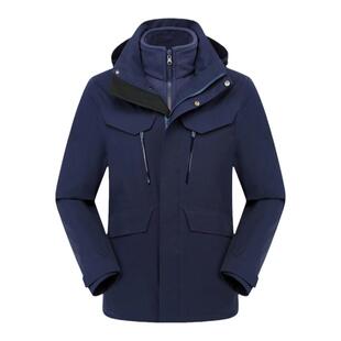 台州户外高端冲锋衣两件套男女三合一可拆卸保暖防水防风外套定制