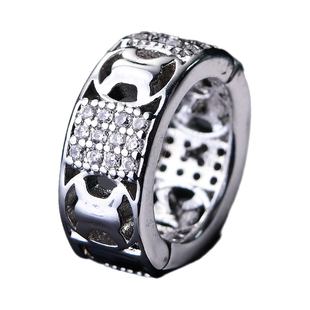 发扣夹圆形金属发环圈刘海发夹女前额侧边编发夹脏辫水钻发卡头饰