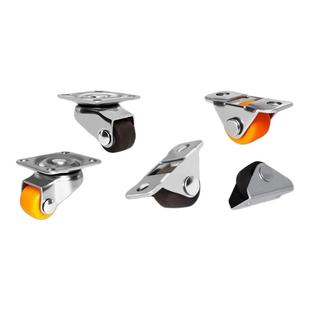 0.5寸踢脚抽屉轮滑轮迷你定向轮榻榻米万向轮橡胶滚轮鞋柜微型轮