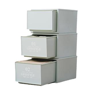 爱丽思抽屉式收纳箱直角储物柜灰塑料多层斗柜爱丽丝收纳柜床头