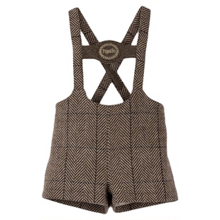 3件5折Little现货西班牙popelin FW25秋冬男宝长袖包屁衣背带短裤