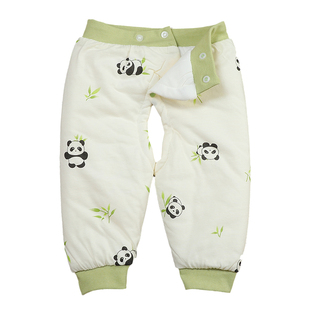 婴儿保暖裤秋冬款加厚夹棉宝宝棉裤0-6-9-12个月小月龄暗扣开裆裤