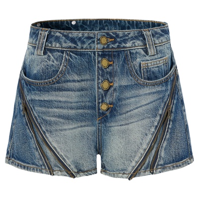 LEDIMWANG做旧洗水牛仔裤