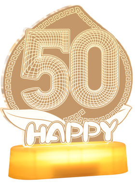 50岁爸爸生日LED灯牌氛围布置