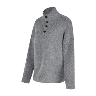 Aria Leisure 高领毛衫宽松长袖上衣女秋冬季新款翻领毛衣针织衫