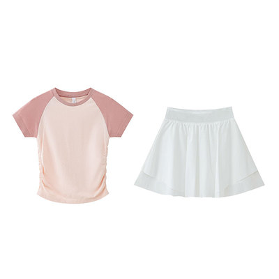 夏季瑜伽健身短裙羽毛球短袖