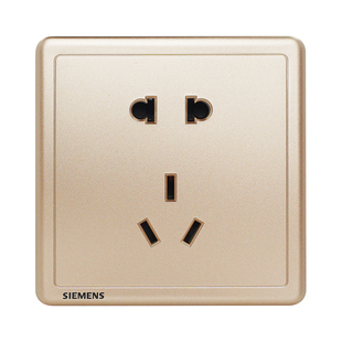 西门子插座开关按钮面板致典金86型五孔家用一二三开单控双联三控