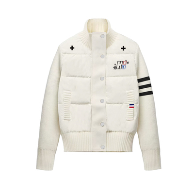 美式90白鸭绒立领保暖羽绒服女