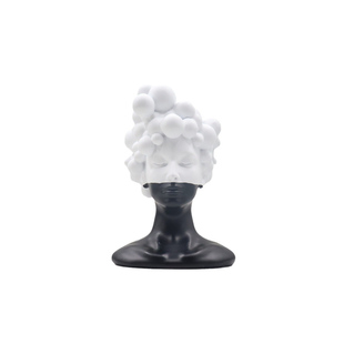 简约现代样板房玄关女神头上泡泡人物雕塑摆件酒柜女孩家居装饰品