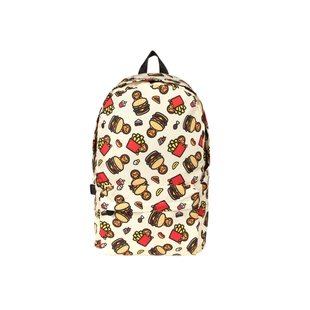 BABY MILO STORE配饰卡通小猴汉堡花朵图案双肩包（大号）4228XXQ