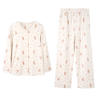 安之伴【巨保暖】睡衣女款秋冬季海岛绒家居服冬天珊瑚绒加厚套装