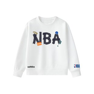 NBA儿童联名卫衣男女童春季新款休闲宽松运动上衣中大童SOFTFIRE