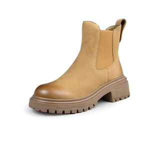 度嘉班妮英伦风松紧口厚底切尔西显瘦短靴秋冬季新款女鞋36208