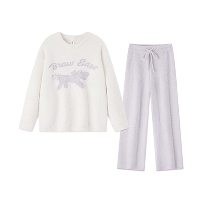 BE轻甜小马半边绒冬女加厚