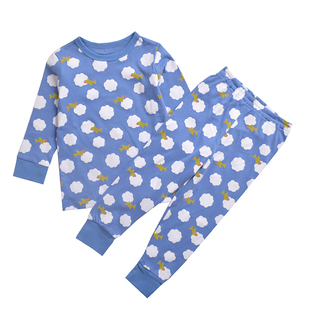 出口男童女童卡通睡衣秋冬纯棉秋衣秋裤套装儿童长袖家居服