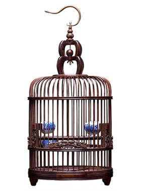 康御红老挝大红酸枝鸟笼