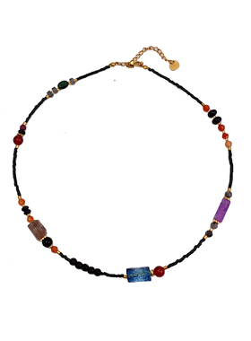 XMR新中式国风复古玛瑙串珠项链