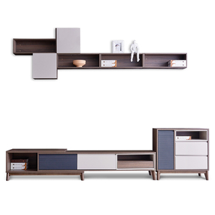 2020新款茶几电视柜玻刚石客厅餐桌组合三件套装顾家左右2.4米3米