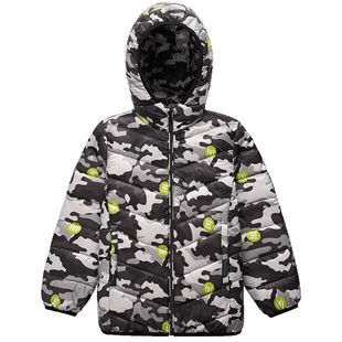 千仞岗2023冬季男童休闲可爱时尚连帽童趣反季羽绒服Y279816Y