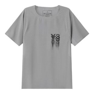 Y-3 男士M RUN SS TEE圆领网眼背心汗衫运动T恤 IV5635