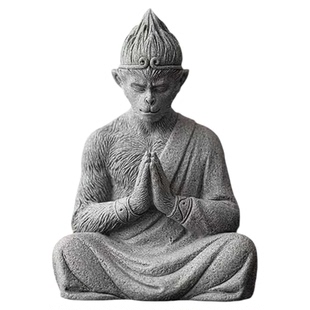 青砂石黑神话悟空鱼缸水族造景斗战胜佛茶宠齐天大圣桌面摆件佛像