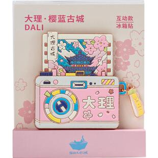 猫的天空之城大理丽江苍山洱海拍立得冰箱贴云南文创纪念品磁吸