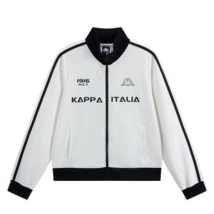 Kappa卡帕女装2025秋季新款时尚复古潮流针织立领外套K0F62WK30D