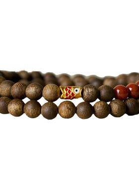 沉水级海南沉香手串双圈锦鲤礼物