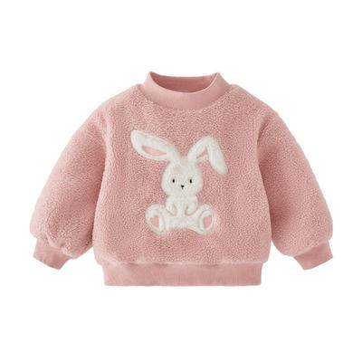 [抗菌蓄热]女童卫衣加绒秋冬可爱兔子衣服儿童新款童装女宝宝上衣
