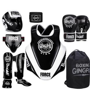 专业拳击散打护具全套儿童男女小孩成人护头盔胸腿裆拳套泰拳搏击