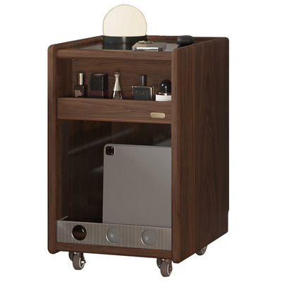 色格小户型超窄移动中古风床头柜