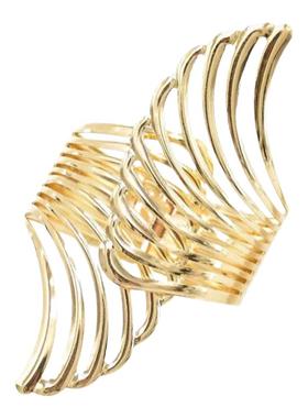 欧美风金色翅膀开口手镯复古时尚