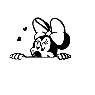 米奇米妮厨房阳台玻璃门防撞贴