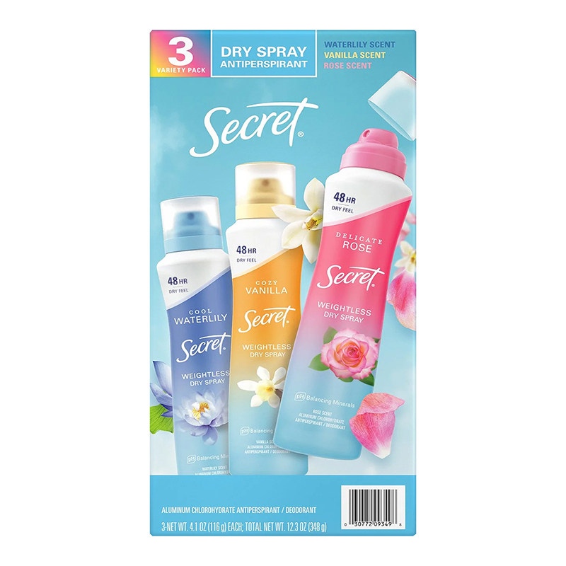 止汗香体喷雾腋下爽身除臭Secret