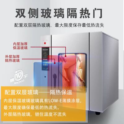 创宇810D烤鸭炉商用烘烤鸡炉烧鹅柜无烟烤羊腿羊排热风循环电加热
