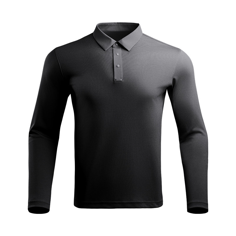 龙牙隐夏COOLMAX速干长袖POL常规POLO领男士通勤休闲百搭款