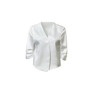 岚天鹅外套短款法式高级感开衫女装通勤风白色短外套春夏休闲修身