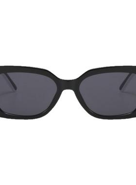 白色方形墨镜女小红书韩版时尚显瘦高级感防紫外线欧美新款太阳镜