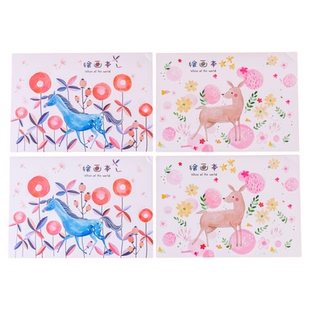 晨光图画本小学生一年级儿童画画本幼儿园a4美术空白画纸可爱水彩笔蜡笔绘本图加厚16k大号女童手绘涂鸦文具