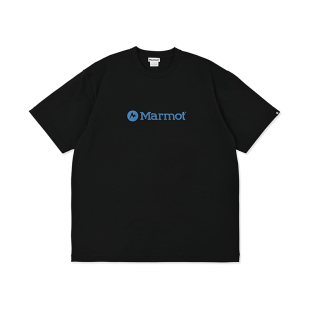 MARMOT土拨鼠春夏男款Marmot Logo短袖T恤户外运动透气速干抑菌