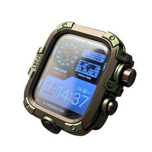 适用s11苹果手表ultra3金属appleS10橡胶s7表带s8/s9装甲壳iwatch