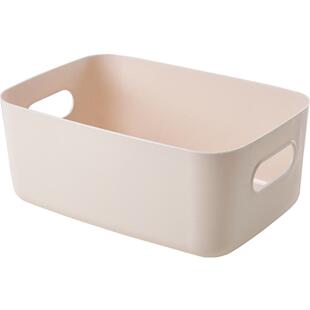 杂物收纳筐桌面化妆品口红收纳盒零食储物盒家用厨房储物盒子塑料