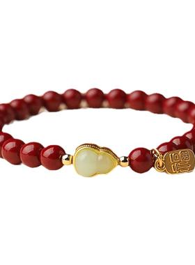 追师原矿朱砂手串女款正品本命年朱砂手链男官方旗舰店转运珠
