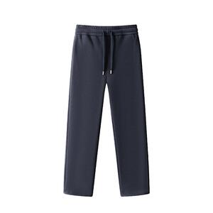 鸭鸭羊毛蚕丝保暖卫裤2025年秋新款男女同款扎带松紧百搭休闲裤S