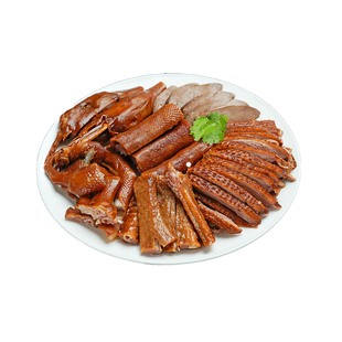嘉之派潮州卤鹅潮汕卤味粉肝鹅翅鹅头狮头鹅年夜饭食材鹅杂五件套