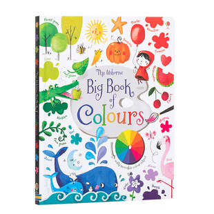 预售 孩子的色彩启蒙全书 英文原版Usborne Big Book of Colours 颜色识别 11大色系130余种颜色 早教启蒙认知 艺术启蒙童书 纸板