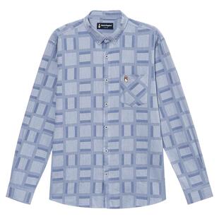 【弹力光泽感】暇步士春季休闲格纹长袖衬衫男士含莱赛尔透气上衣