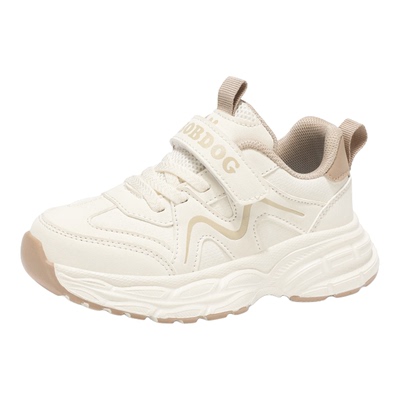 巴布豆童鞋皮面防水男童运动鞋